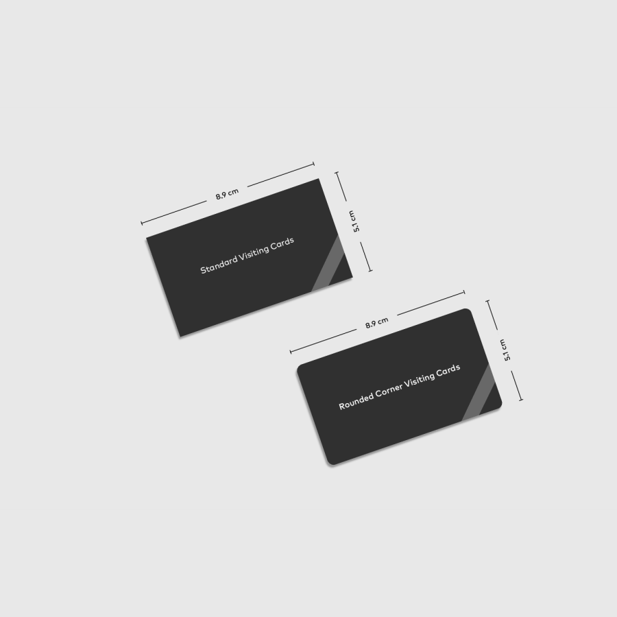 in standard visiting cards standard rounded corner visiting cards specs