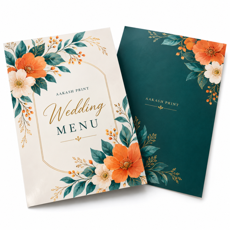 Wedding Menu Card A5